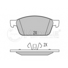 025 257 3618 MEYLE Комплект тормозных колодок, дисковый тормоз