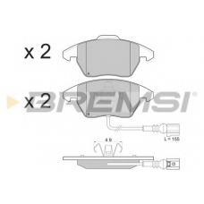 BP3103 BREMSI Комплект тормозных колодок, дисковый тормоз