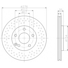 8DD 355 110-211 HELLA PAGID Тормозной диск