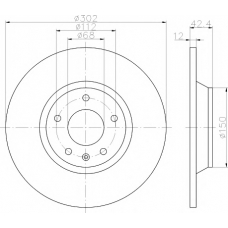 MDC2281 MINTEX Тормозной диск