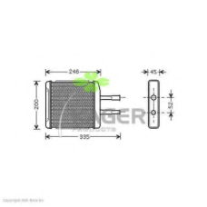 32-0300 KAGER Теплообменник, отопление салона
