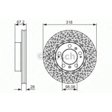 0 986 479 550 BOSCH Тормозной диск