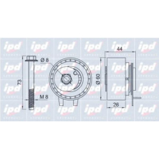 15-3446 IPD Натяжной ролик, ремень грм