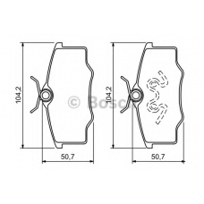 0 986 494 389 BOSCH Комплект тормозных колодок, дисковый тормоз