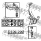0324-RD1LH<br />FEBEST<br />Рычаг независимой подвески колеса, подвеска к...