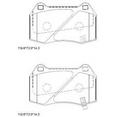 KD1754 ASIMCO Комплект тормозных колодок, дисковый тормоз