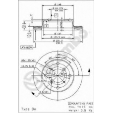 BS 8150 BRECO Тормозной диск