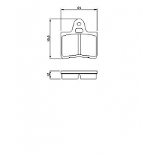 0 986 462 971 BOSCH Комплект тормозных колодок, дисковый тормоз