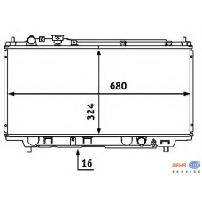 8MK 376 707-471 HELLA Радиатор, охлаждение двигателя