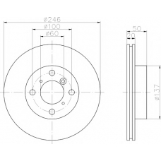 8DD 355 107-391 HELLA PAGID Тормозной диск