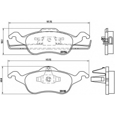 P 24 046 BREMBO Комплект тормозных колодок, дисковый тормоз