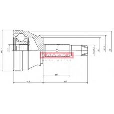 6726 KAMOKA Шарнирный комплект, приводной вал