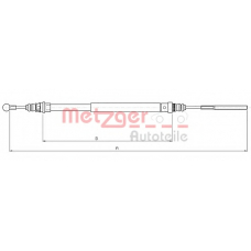 10.4735 METZGER Трос, стояночная тормозная система