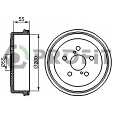 5020-0085 PROFIT Тормозной барабан
