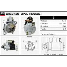 DRS3735 DELCO REMY Стартер