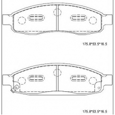 KD1413 ASIMCO Комплект тормозных колодок, дисковый тормоз