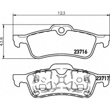 8DB 355 009-181 HELLA Комплект тормозных колодок, дисковый тормоз