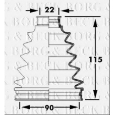 BCB6050 BORG & BECK Пыльник, приводной вал