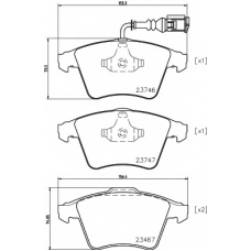 8DB 355 011-441 HELLA Комплект тормозных колодок, дисковый тормоз