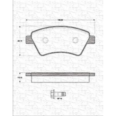 363702161246 MAGNETI MARELLI Комплект тормозных колодок, дисковый тормоз