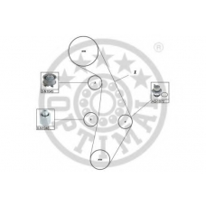 SK-1372AQ2 OPTIMAL Водяной насос + комплект зубчатого ремня