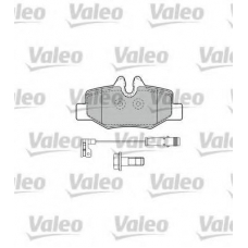 598765 VALEO Комплект тормозных колодок, дисковый тормоз