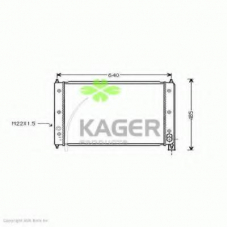 31-1171 KAGER Радиатор, охлаждение двигателя