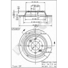 BS 7372 BRECO Тормозной диск