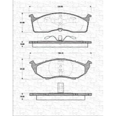 363702161284 MAGNETI MARELLI Комплект тормозных колодок, дисковый тормоз