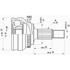 CVJ5217.10 OPEN PARTS Шарнирный комплект, приводной вал