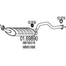 01.69890 MTS Глушитель выхлопных газов конечный