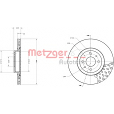 6110098 METZGER Тормозной диск