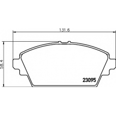 8DB 355 011-951 HELLA Комплект тормозных колодок, дисковый тормоз