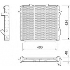 350213253000 MAGNETI MARELLI Радиатор, охлаждение двигателя