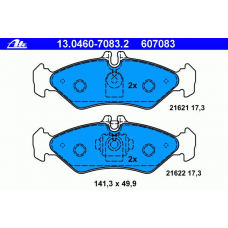 13.0460-7083.2 ATE Комплект тормозных колодок, дисковый тормоз