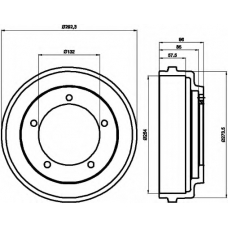 8DT 355 300-201 HELLA Тормозной барабан