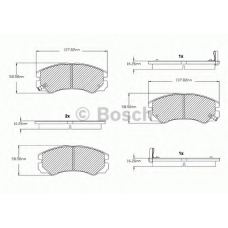 F 03B 150 026 BOSCH Комплект тормозных колодок, дисковый тормоз