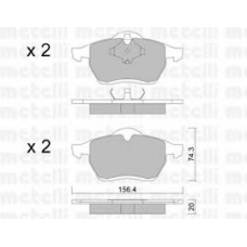 22-0279-0 METELLI Комплект тормозных колодок, дисковый тормоз