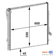 8MK 376 719-041 HELLA Радиатор, охлаждение двигателя