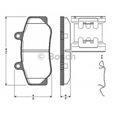 0 986 TB2 542 BOSCH Комплект тормозных колодок, дисковый тормоз