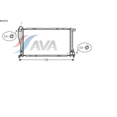 BW2234 AVA Радиатор, охлаждение двигателя