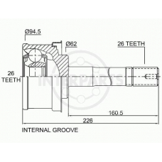 OJ-0569 InterParts Шарнирный комплект, приводной вал