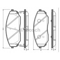 0 986 TB2 461 BOSCH Комплект тормозных колодок, дисковый тормоз