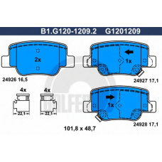 B1.G120-1209.2 GALFER Комплект тормозных колодок, дисковый тормоз