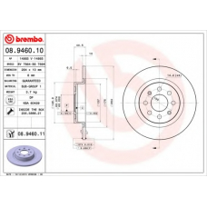 08.9460.10 BREMBO Тормозной диск