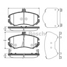 0 986 TB3 040 BOSCH Комплект тормозных колодок, дисковый тормоз