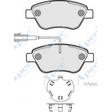 PAD1775 APEC Комплект тормозных колодок, дисковый тормоз
