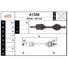 A1336 SNRA Приводной вал