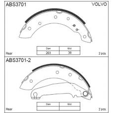 ABS3701 Allied Nippon Колодки барабанные