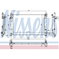 60065 NISSENS Радиатор, охлаждение двигателя